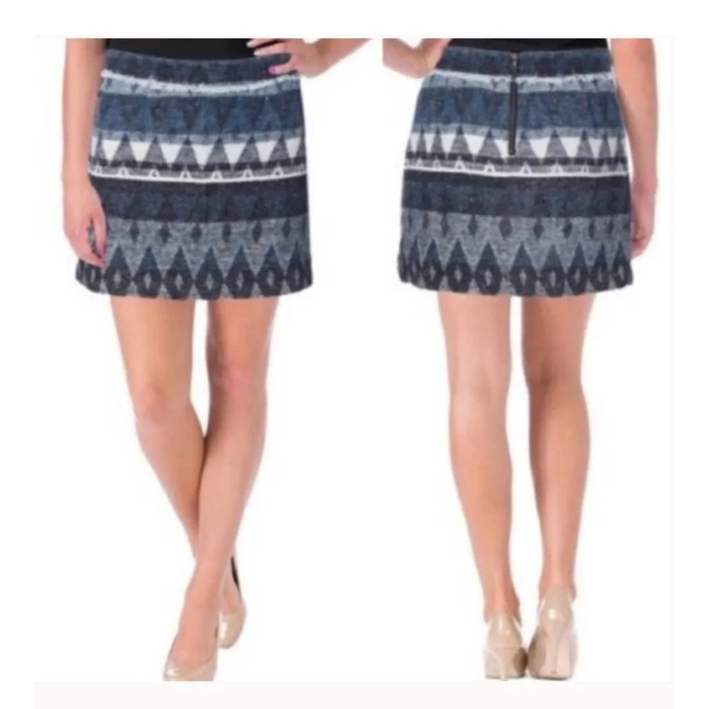 SAM EDELMAN | MOUNTAIN ALPINE PRINTED WOOL BLEND SHORT MINI SKIRT WOMEN'S SIZE 8